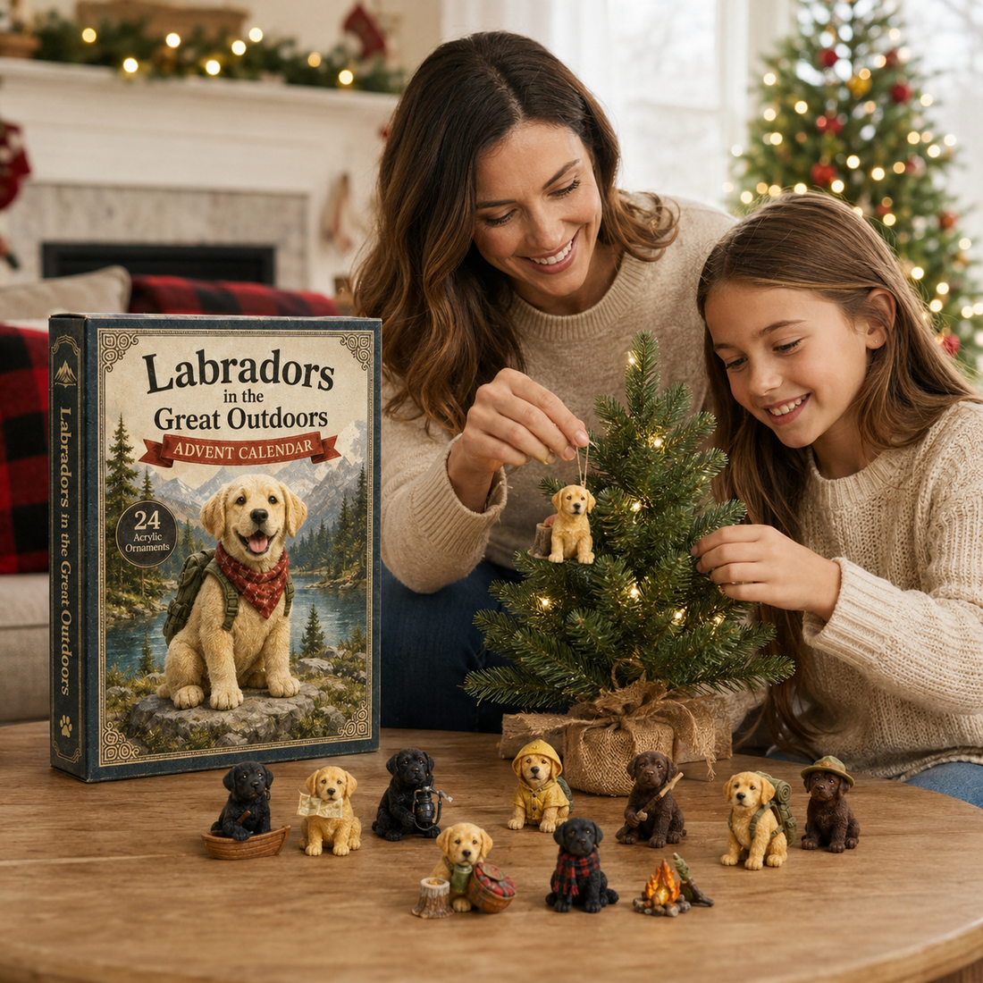 Hátizsákos labrador Hegy & Erdő adventi naptár 2026 – 24 akril meglepetés