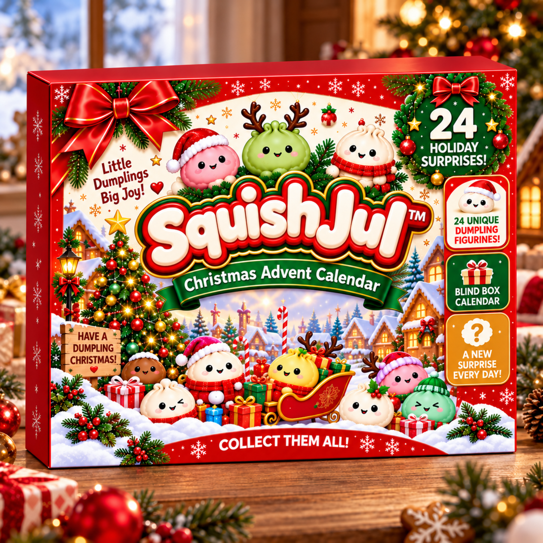 SquishJul™ adventi naptár – minden napra egy puha meglepetés