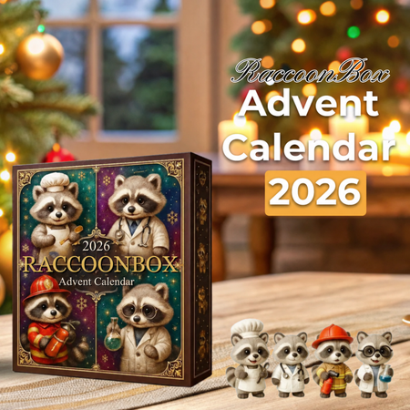 RaccoonBox™ adventi naptár – Cuki mosómedvék
