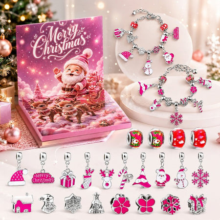 Karácsonyi karkötőkészítő adventi naptár – 24 rekesz