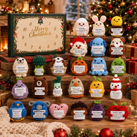 Horgolt hatású figurás adventi naptár – 24 nap