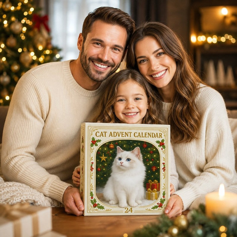 Macskás adventi naptár 2026 – 24 dísz