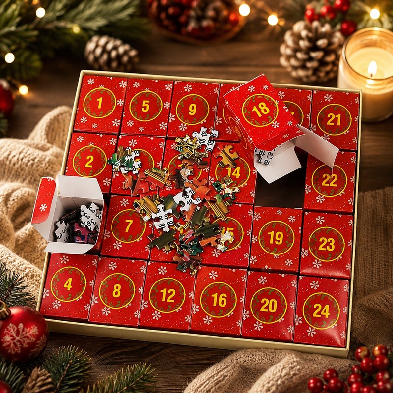 Karácsonyi puzzle adventi naptár – 1008 darabos