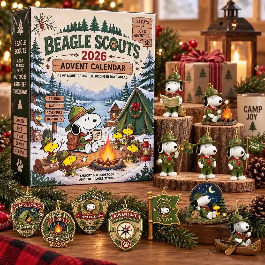 Snoopy Beagle Scout adventi naptár 2026