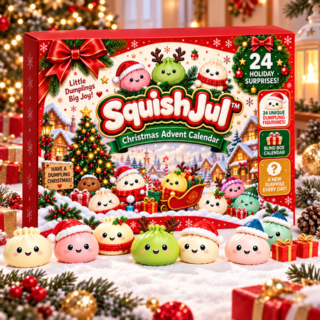 SquishJul™ adventi naptár – minden napra egy puha meglepetés