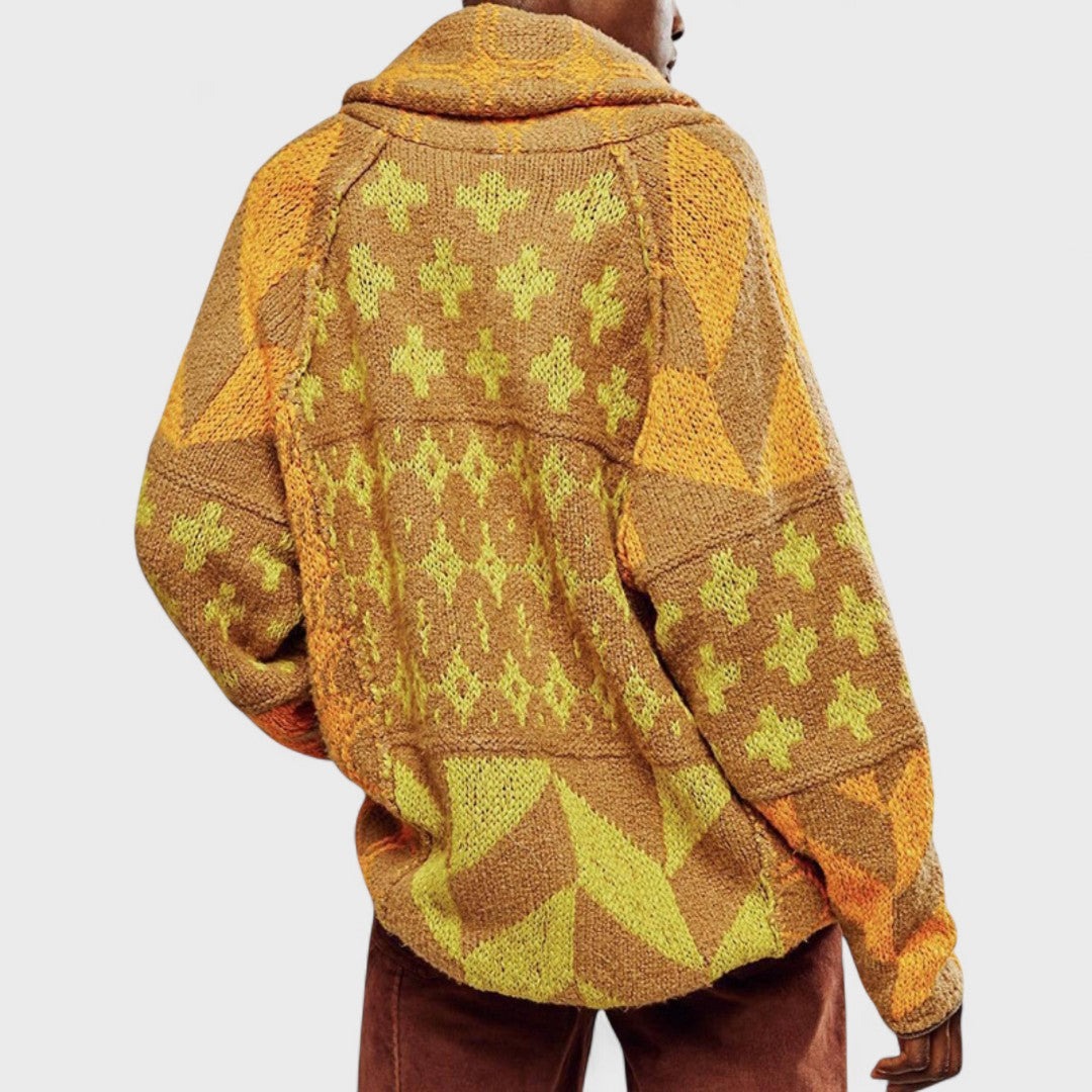 Gabriella Budapest | Portia - Vintage gombos galléros oversized kardigán hosszú ujjú