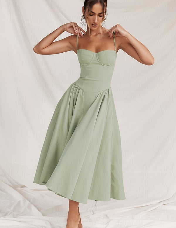 Gabriella Budapest | Ujjatlan midi hosszúságú bustier ruha