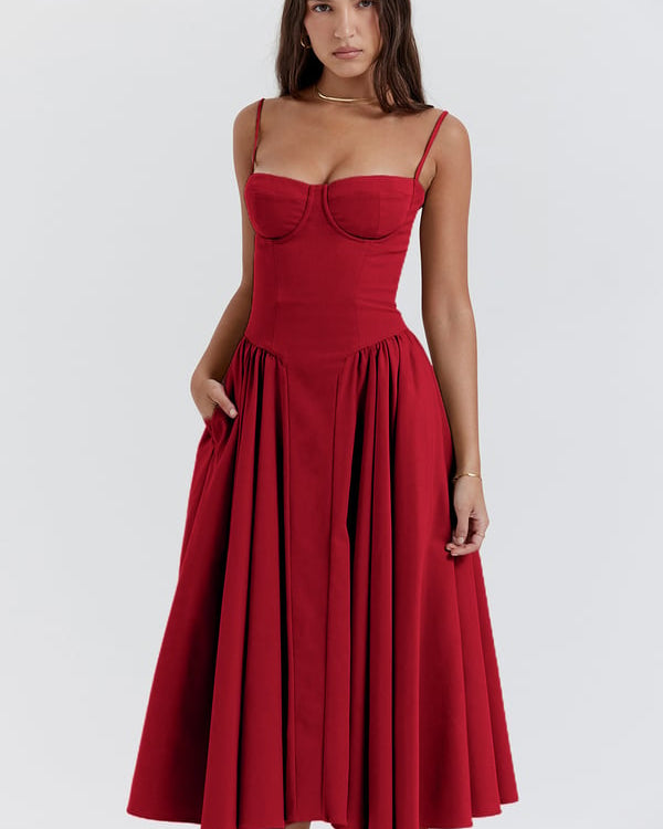 Gabriella Budapest | Ujjatlan midi hosszúságú bustier ruha