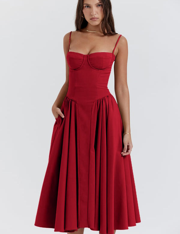Gabriella Budapest | Ujjatlan midi hosszúságú bustier ruha