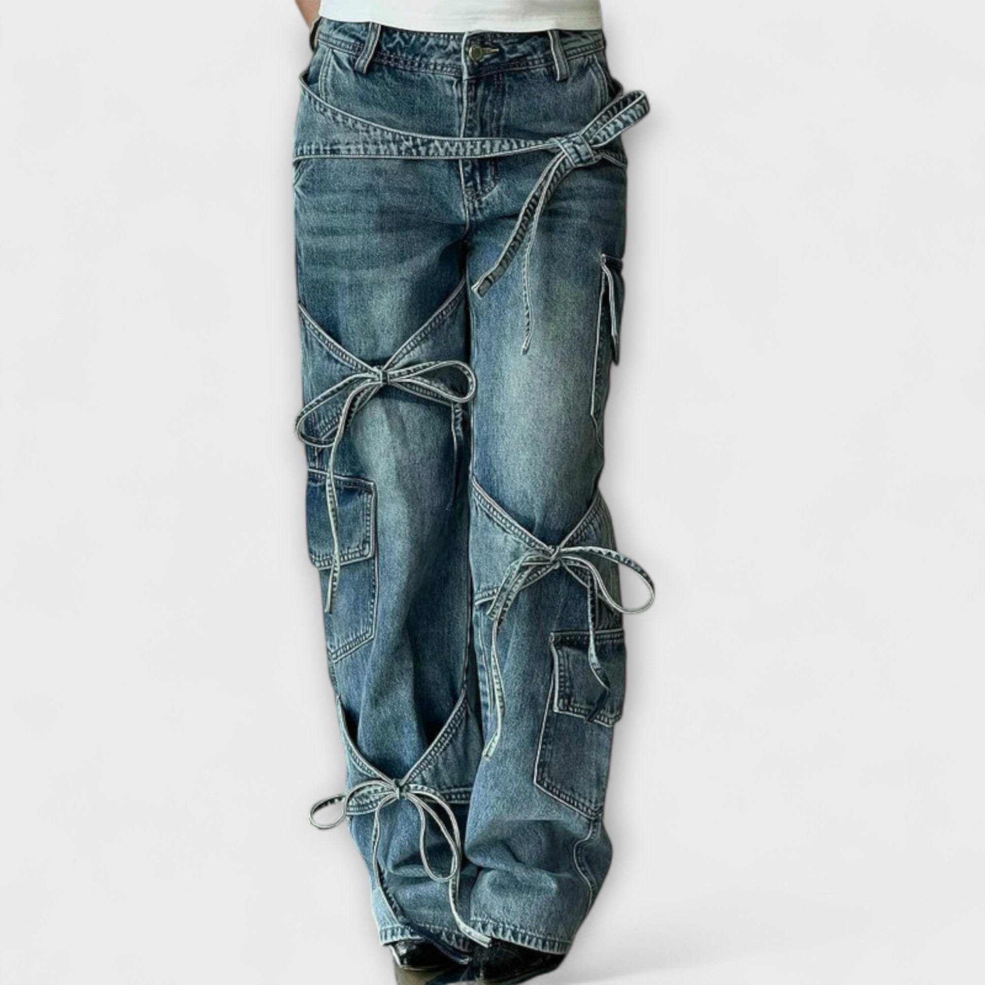 Gabriella Budapest | Paloma - Farmer és Praktikus Denim Csomó Részlettel