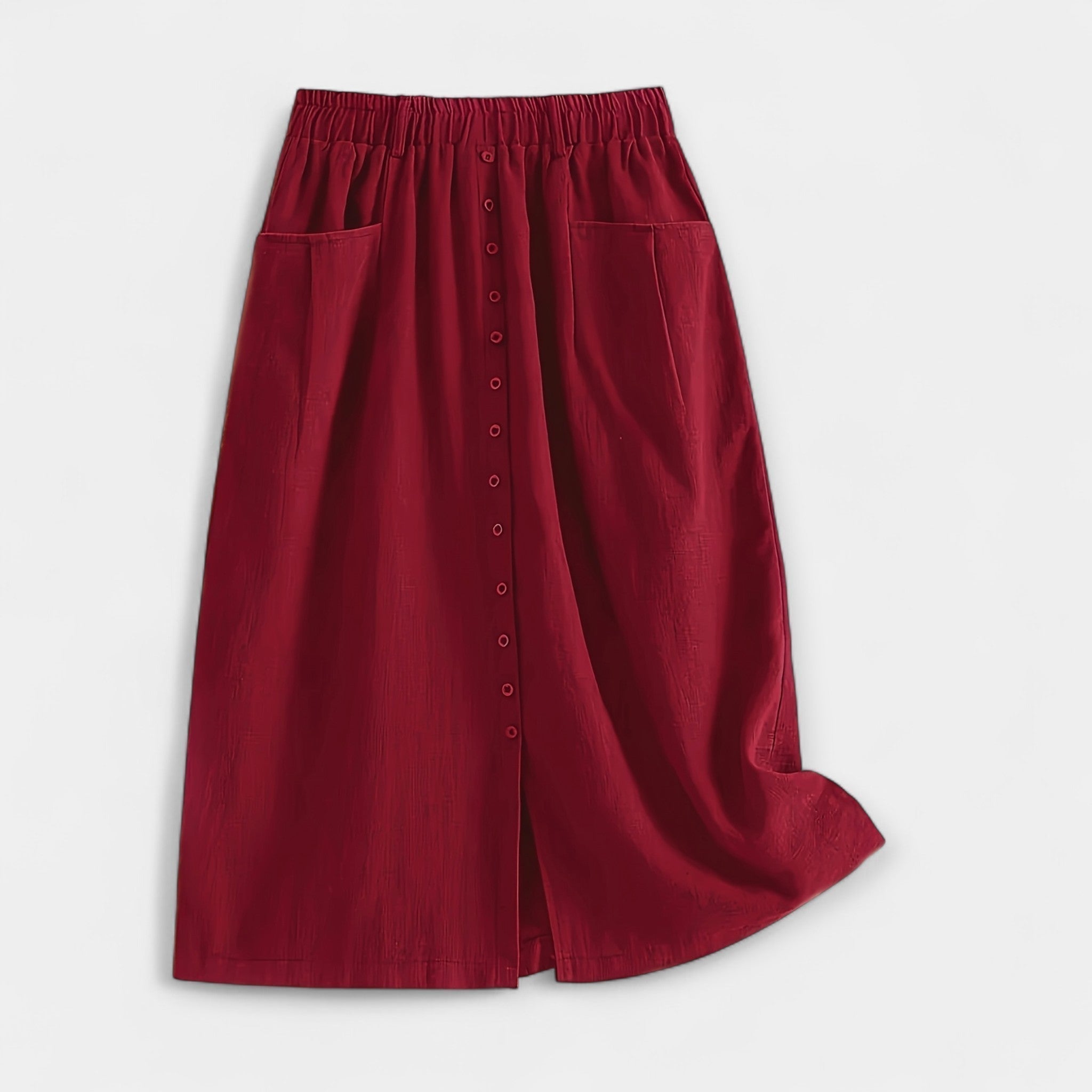 Gabriella Budapest | Elegáns Vintage Midi Szoknya Magdaléna Elülső Zsebekkel