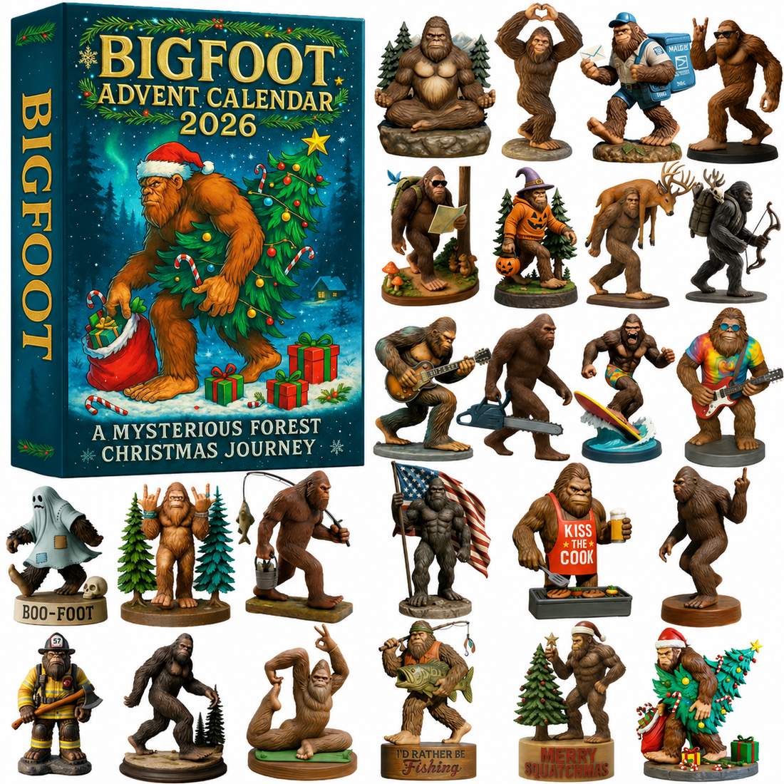 Bigfoot Kaland adventi naptár – 2026, 24 legendás meglepetés