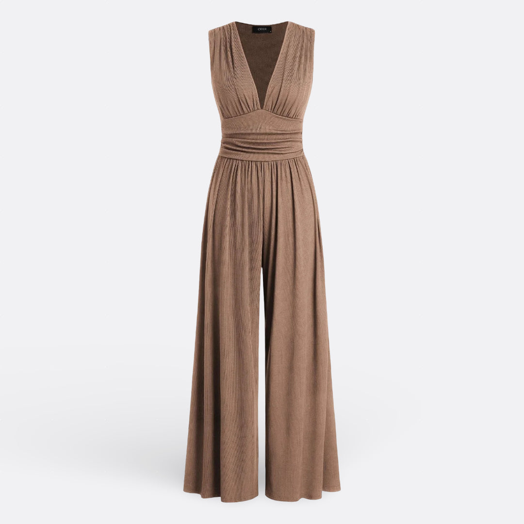 Gabriella Budapest | Leonor - Ujjatlan, széles lábú elegáns overall