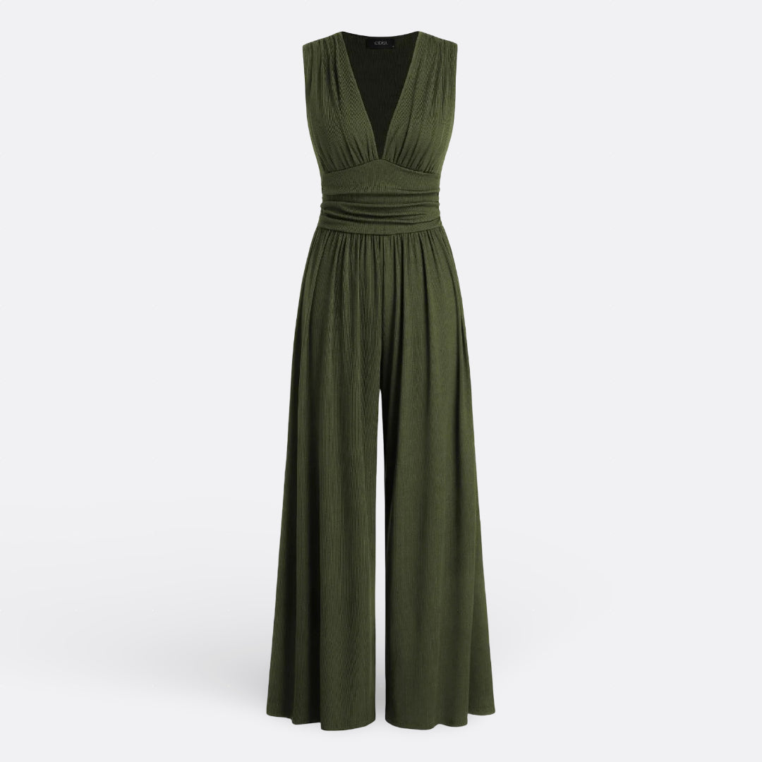 Gabriella Budapest | Leonor - Ujjatlan, széles lábú elegáns overall