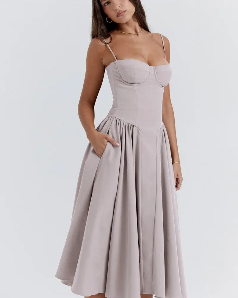 Gabriella Budapest | Ujjatlan midi hosszúságú bustier ruha
