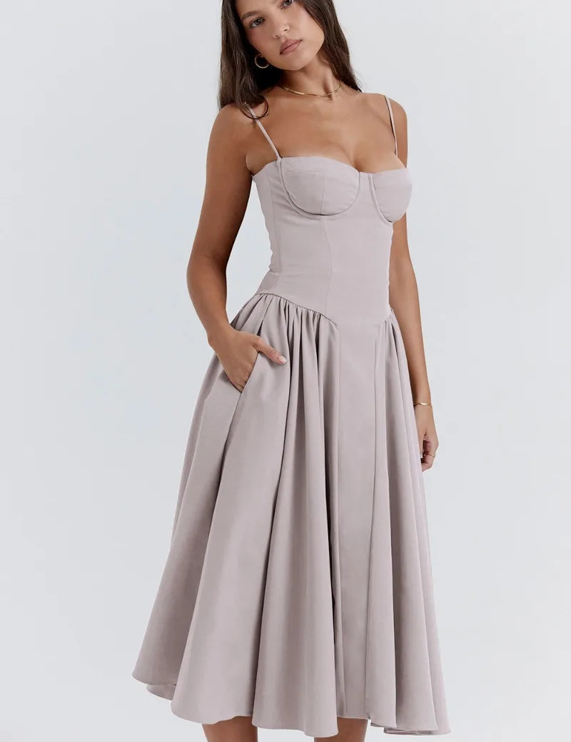 Gabriella Budapest | Ujjatlan midi hosszúságú bustier ruha