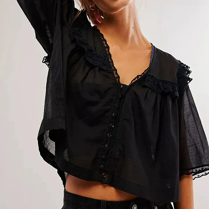 Gabriella Budapest | Marais Ruffle Blúz