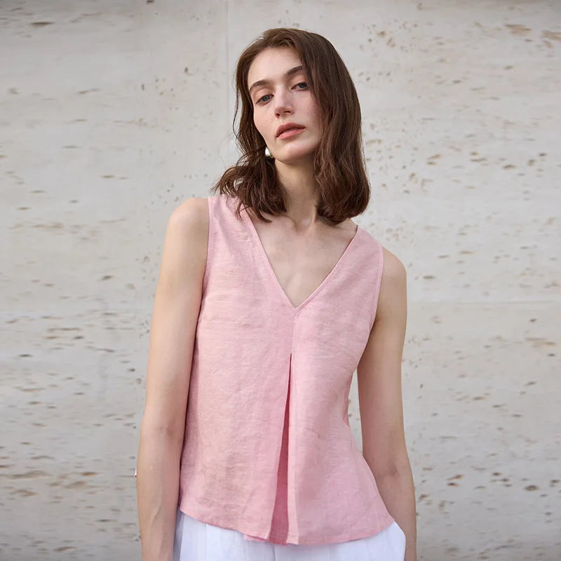 Gabriella Budapest | Reverzibilis chambray vászon mellény