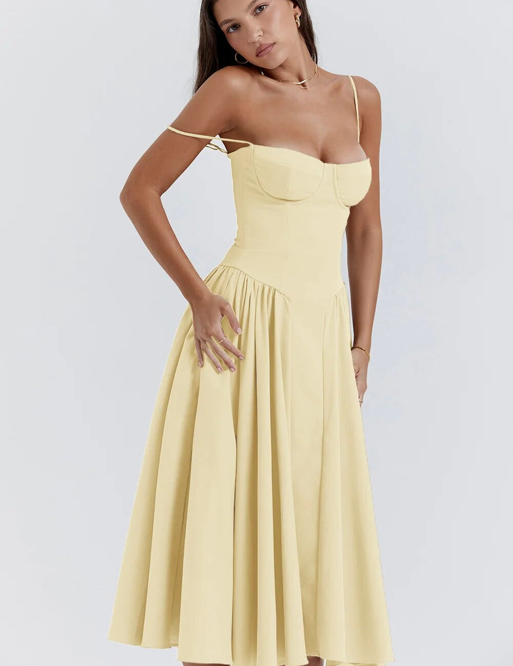 Gabriella Budapest | Ujjatlan midi hosszúságú bustier ruha