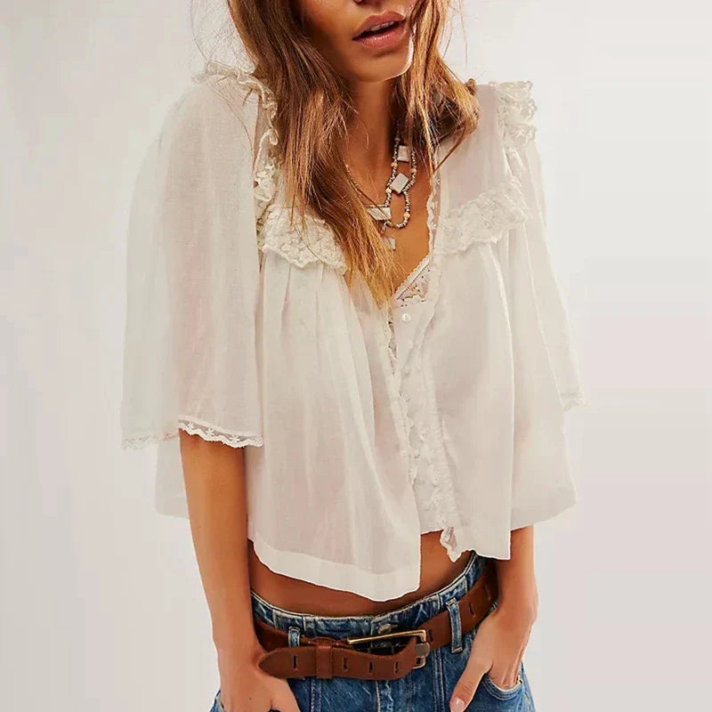 Gabriella Budapest | Marais Ruffle Blúz