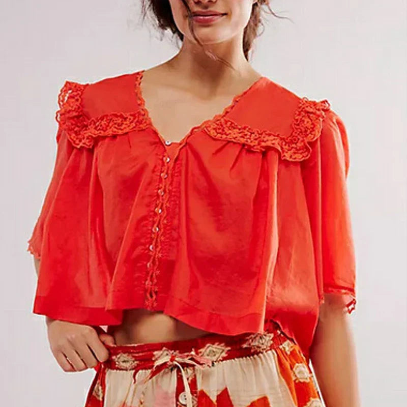 Gabriella Budapest | Marais Ruffle Blúz