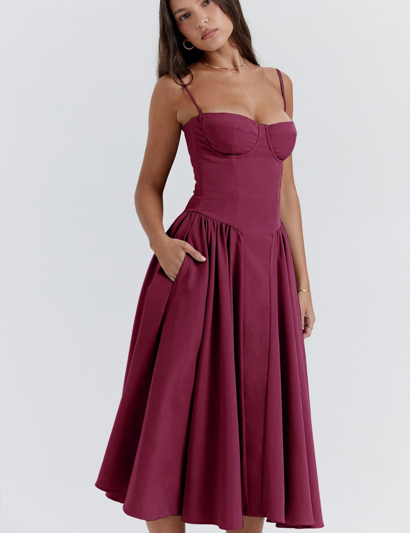 Gabriella Budapest | Ujjatlan midi hosszúságú bustier ruha