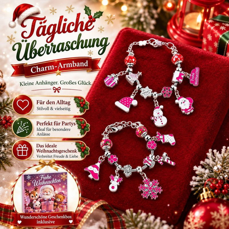 Karácsonyi karkötőkészítő adventi naptár – 24 rekesz