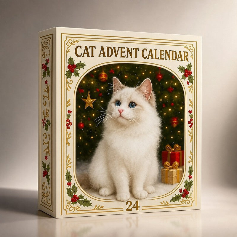 Macskás adventi naptár 2026 – 24 dísz