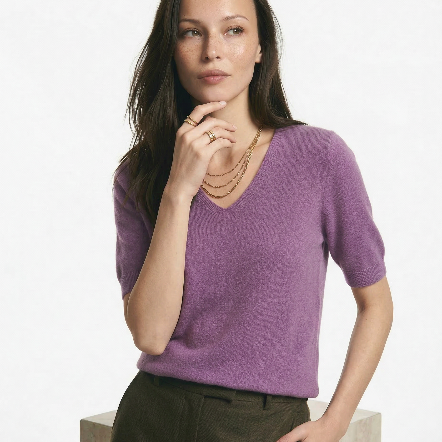 Gabriella Budapest | Elysian V-nyakú Kötött Top