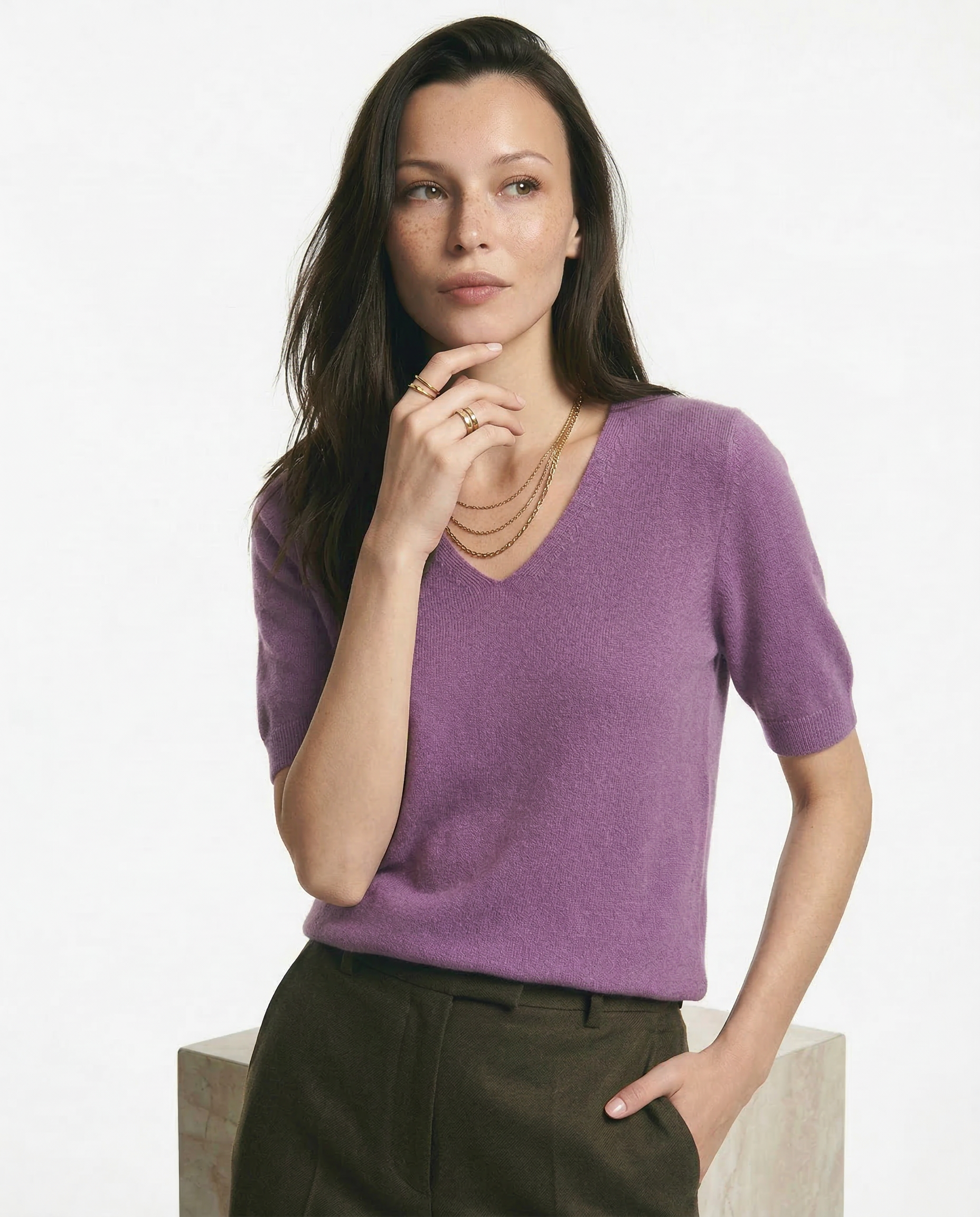 Gabriella Budapest | Elysian V-nyakú Kötött Top