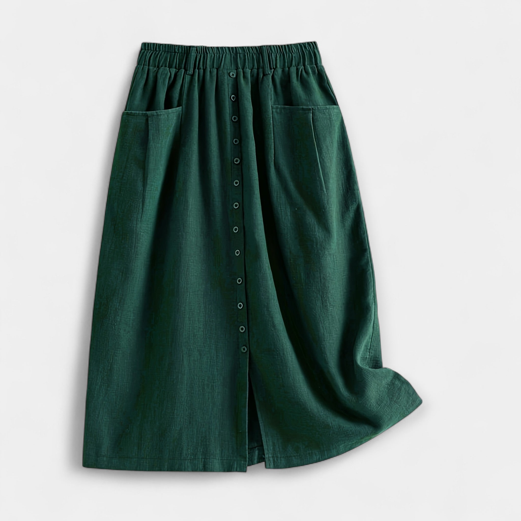 Gabriella Budapest | Elegáns Vintage Midi Szoknya Magdaléna Elülső Zsebekkel