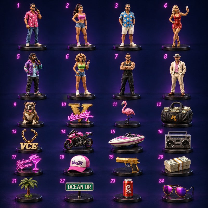 GTA ihlette adventi naptár – miniatűr figurák
