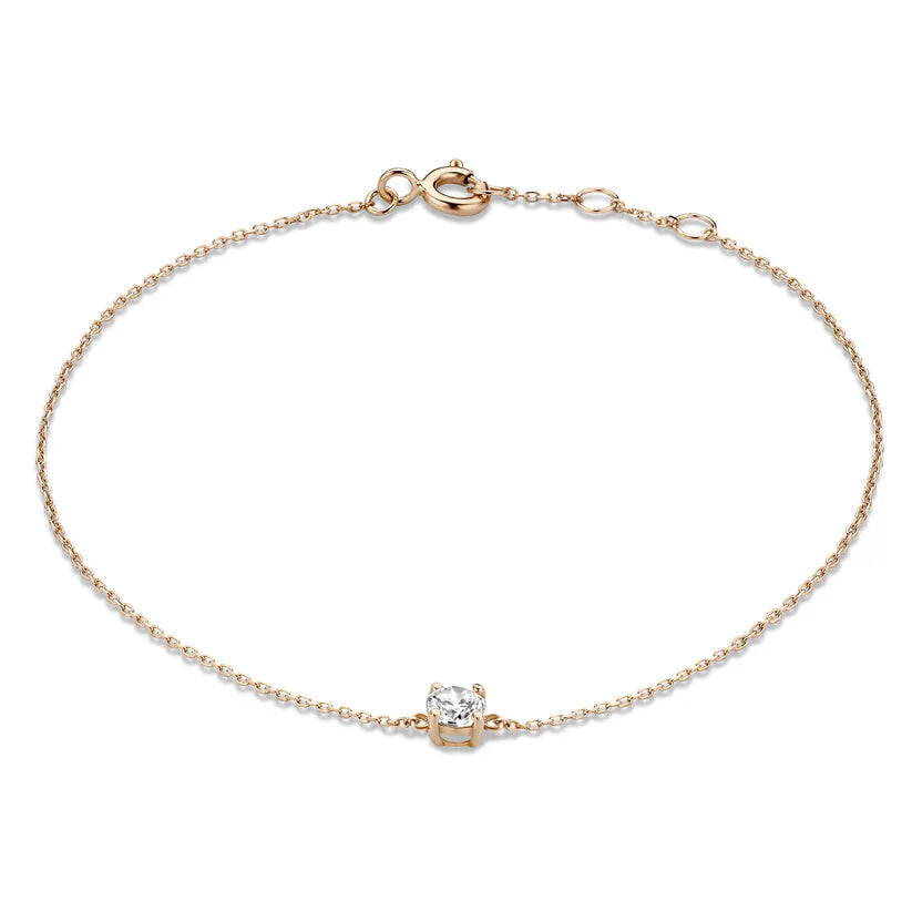 Gabriella Budapest | Moissanite Kővel Díszített Karkötő 14k Aranyban