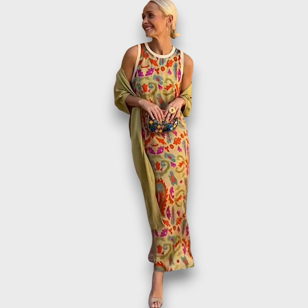 Gabriella Budapest | Elveria – Maxi ruha kardigánnal