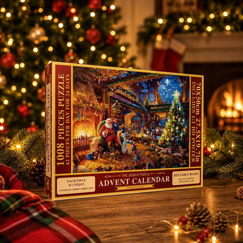 Karácsonyi puzzle adventi naptár – 1008 darabos