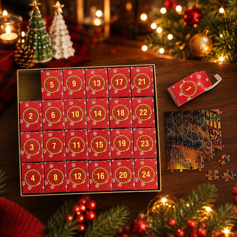 Karácsonyi puzzle adventi naptár – 1008 darabos