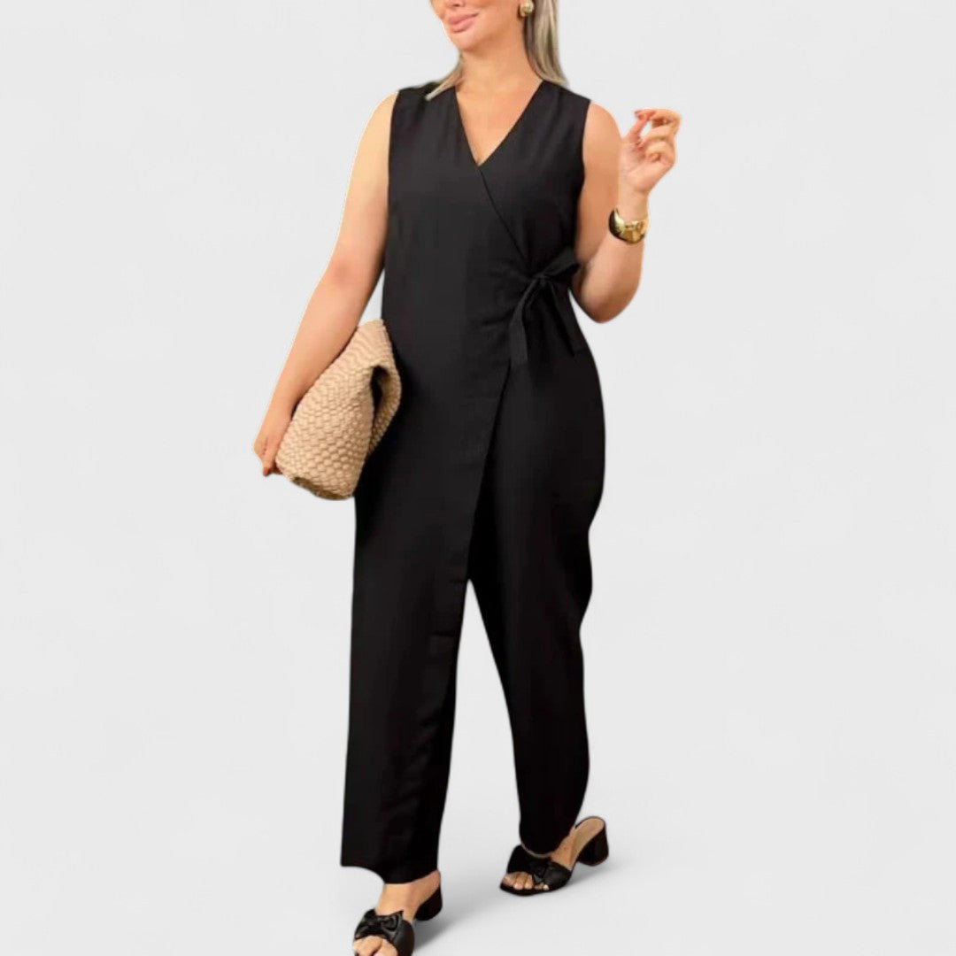Gabriella Budapest | Elegáns V-nyakú overall
