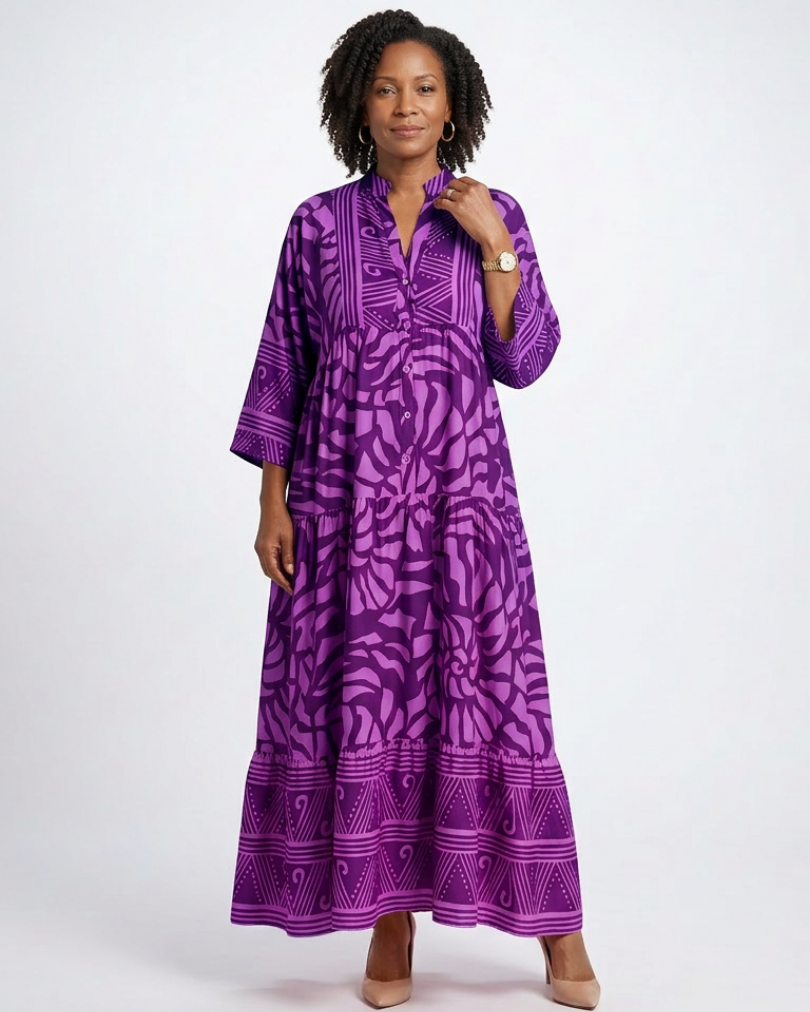 Gabriella Budapest | Amandine | Midi ruha gombokkal