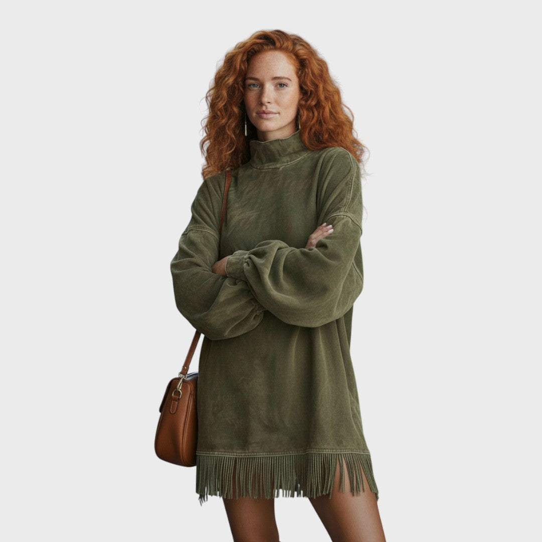 Gabriella Budapest | Suede tunika fröccsökkel